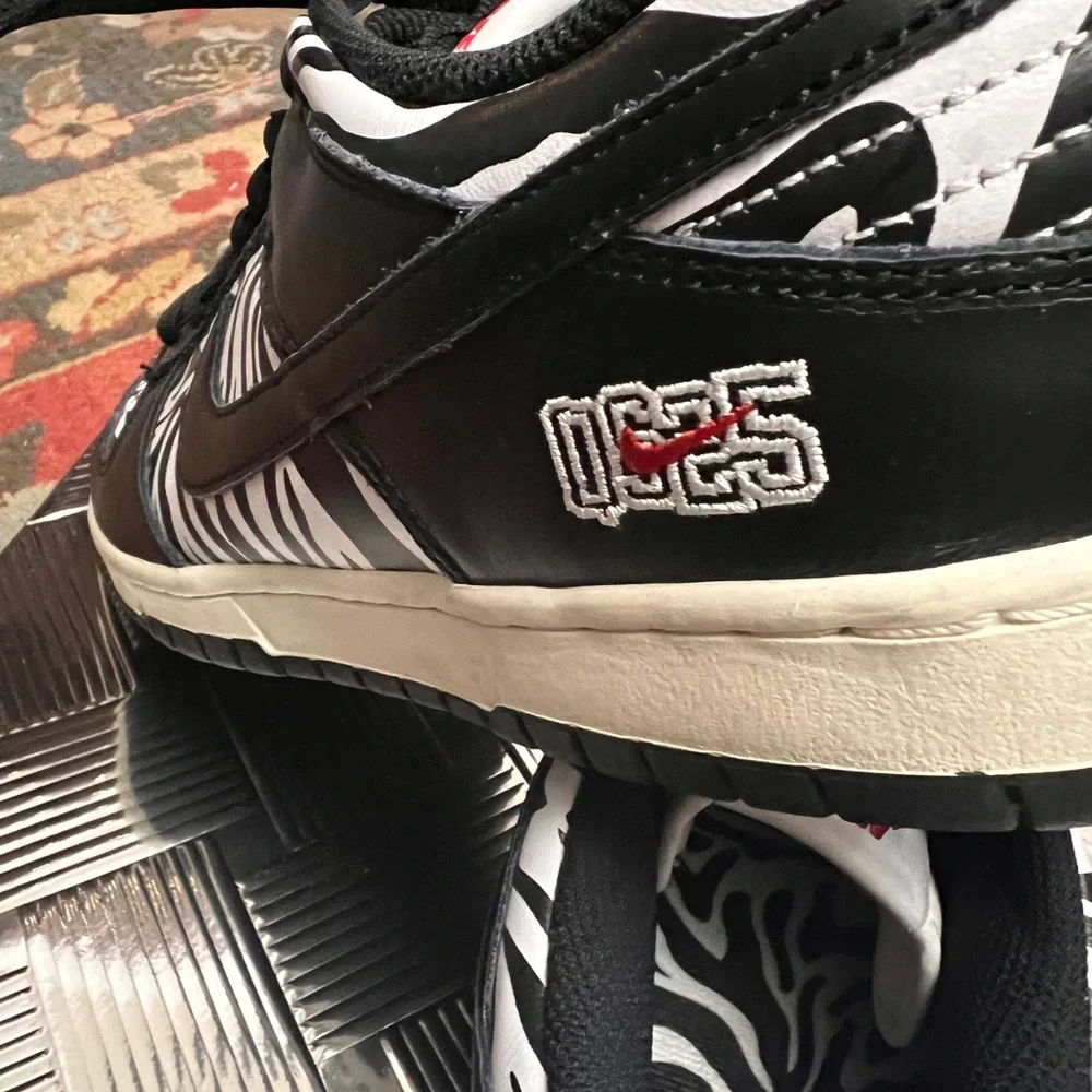 Nike Black and White Zebra Print Sneakers